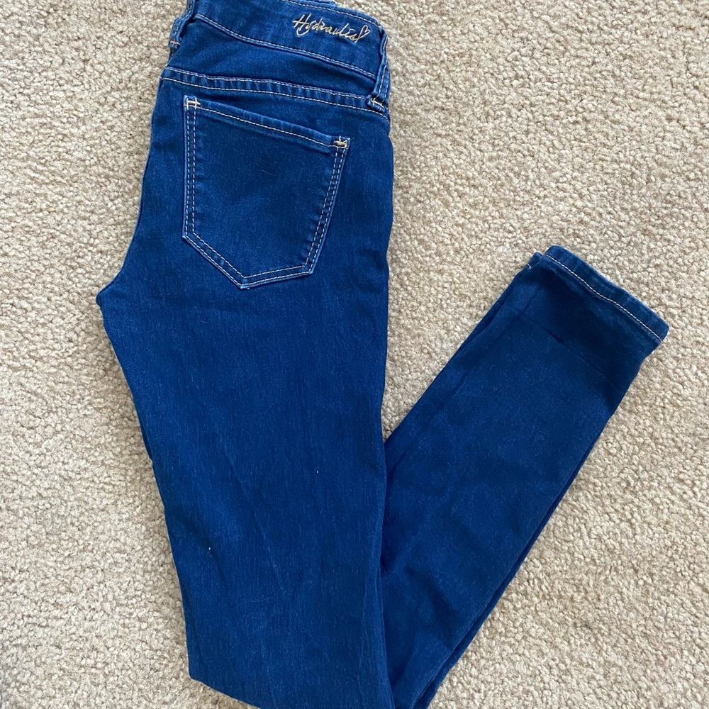 Dark blue jeans